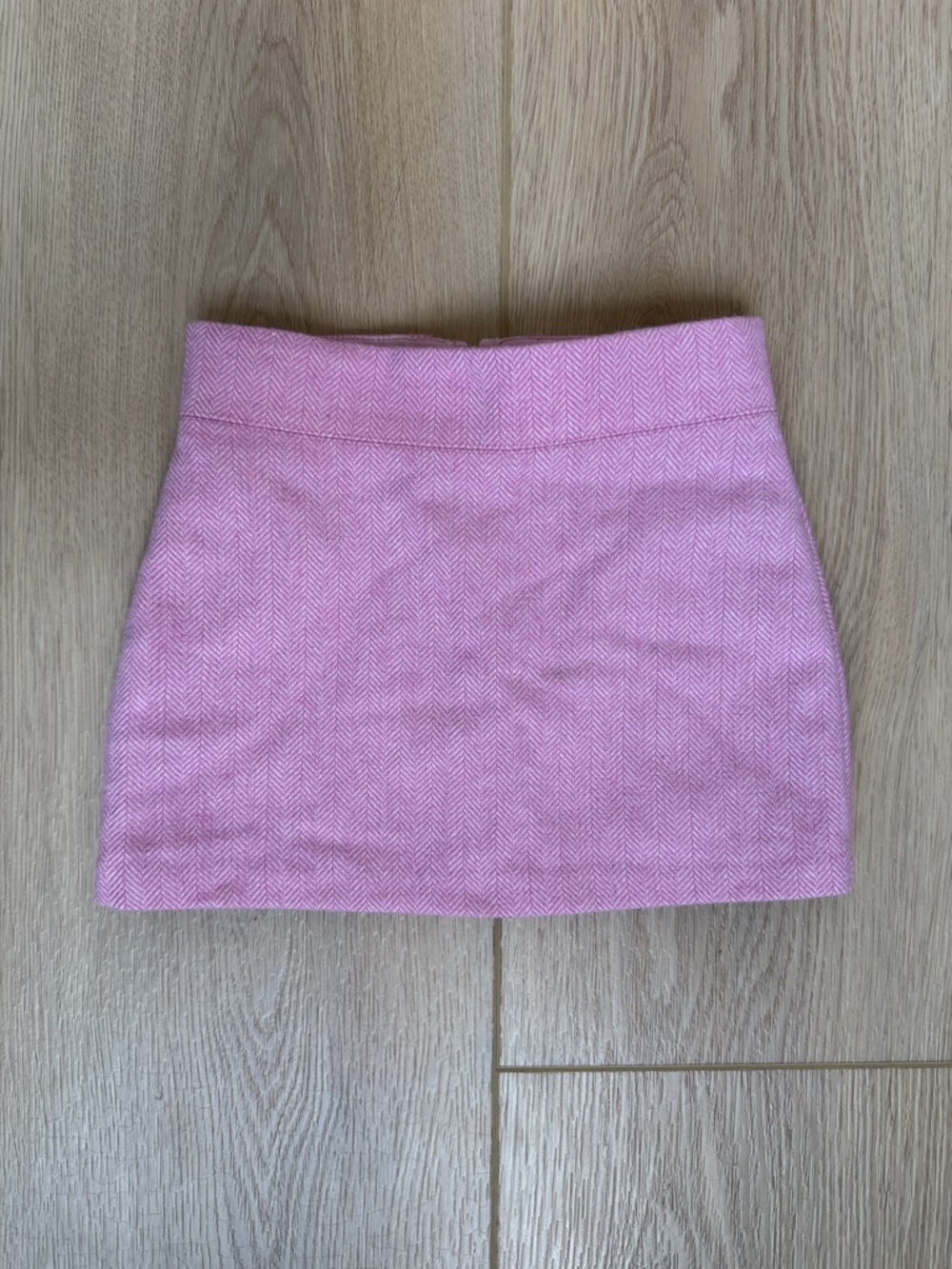 Crewcuts J.Crew Preppy Herringbone Pink Wool Blend A-Line Mini Skirt Size 3T